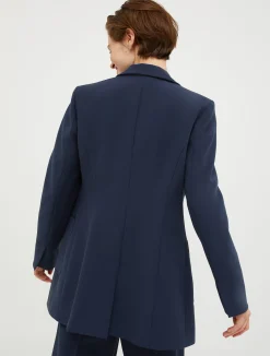 Single-breasted longline blazer