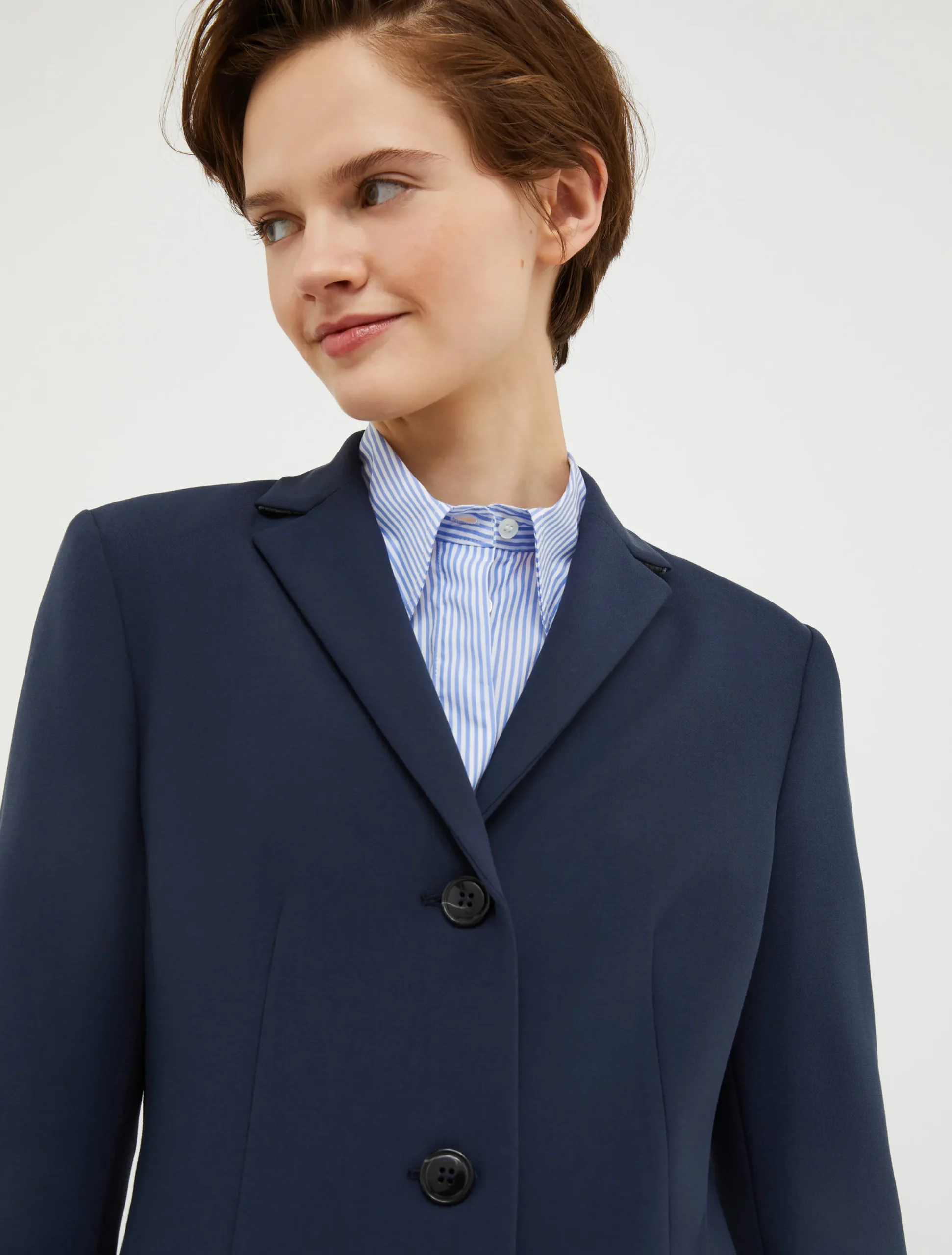 Single-breasted longline blazer