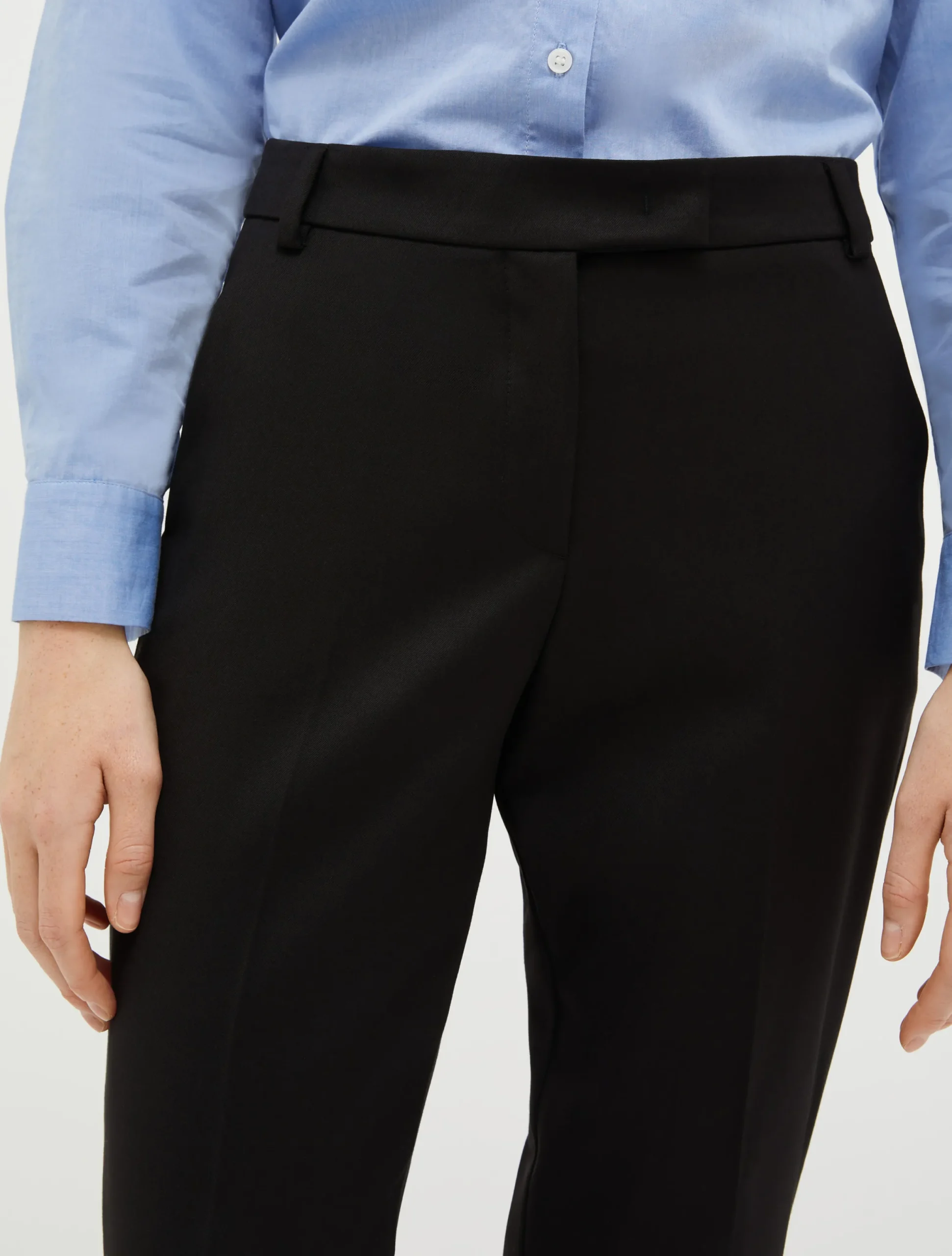 Slim flannel trousers