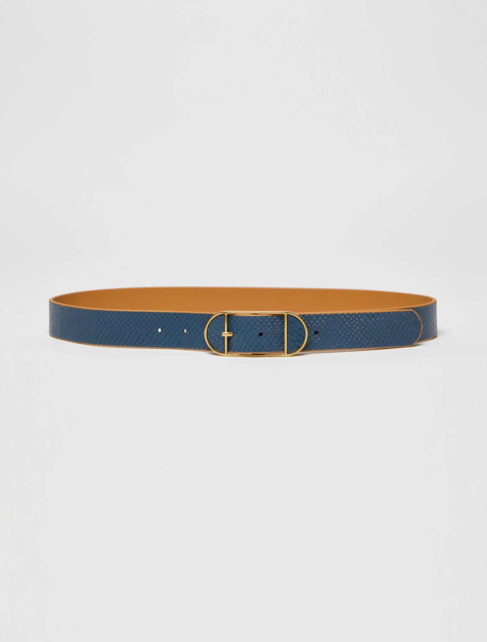 Slim leather belt