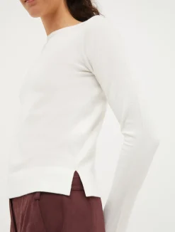 Slim-fit boat-neck jumper