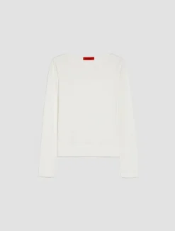 Slim-fit boat-neck jumper