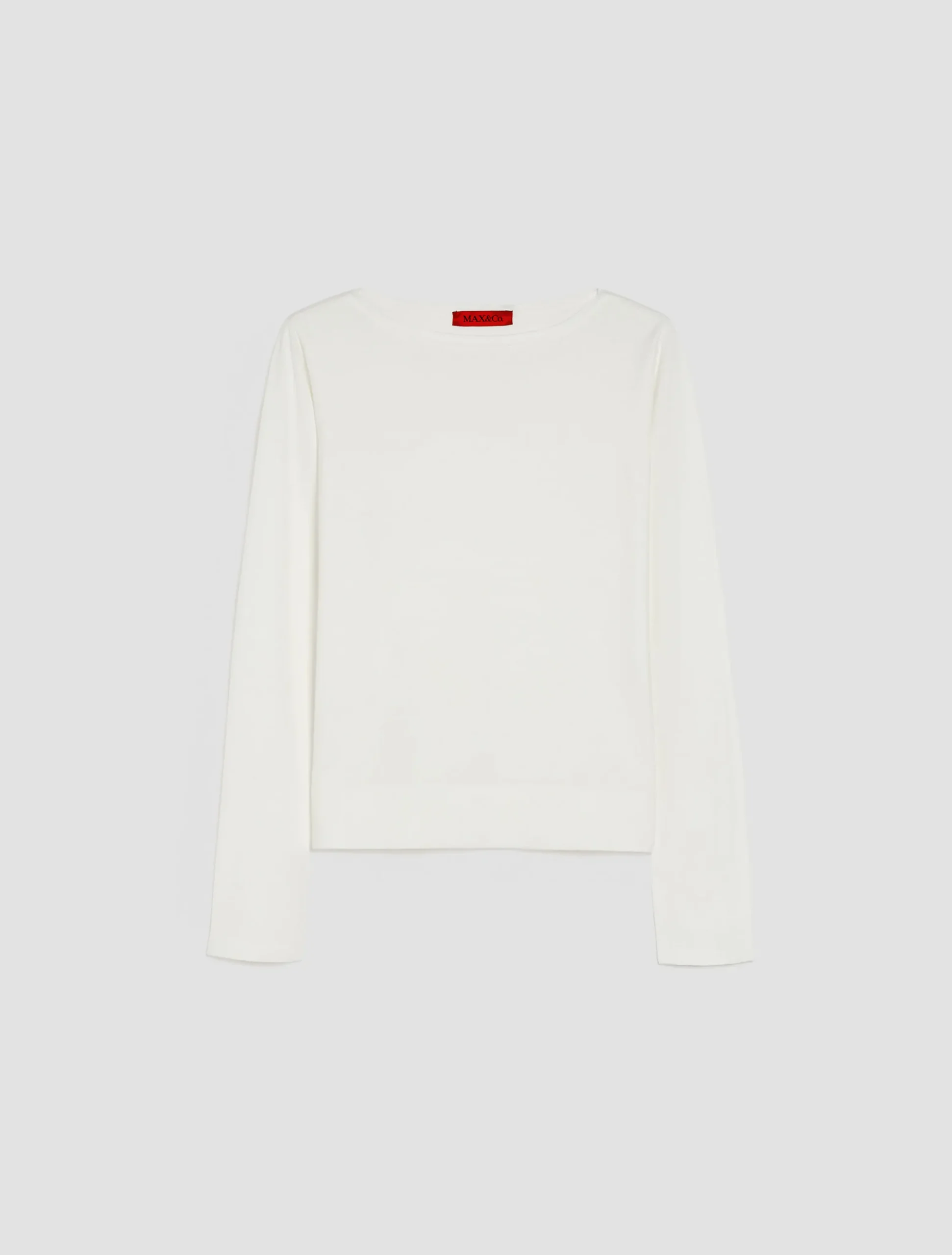 Slim-fit boat-neck jumper