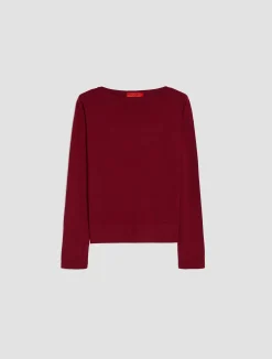 Slim-fit boat-neck jumper