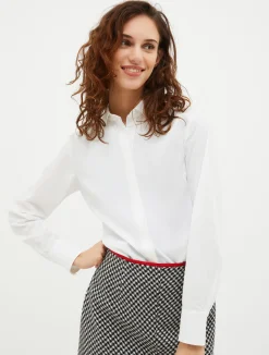 Slim-fit cotton poplin shirt