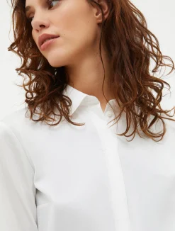 Slim-fit cotton poplin shirt