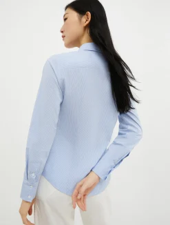 Slim-fit cotton poplin shirt