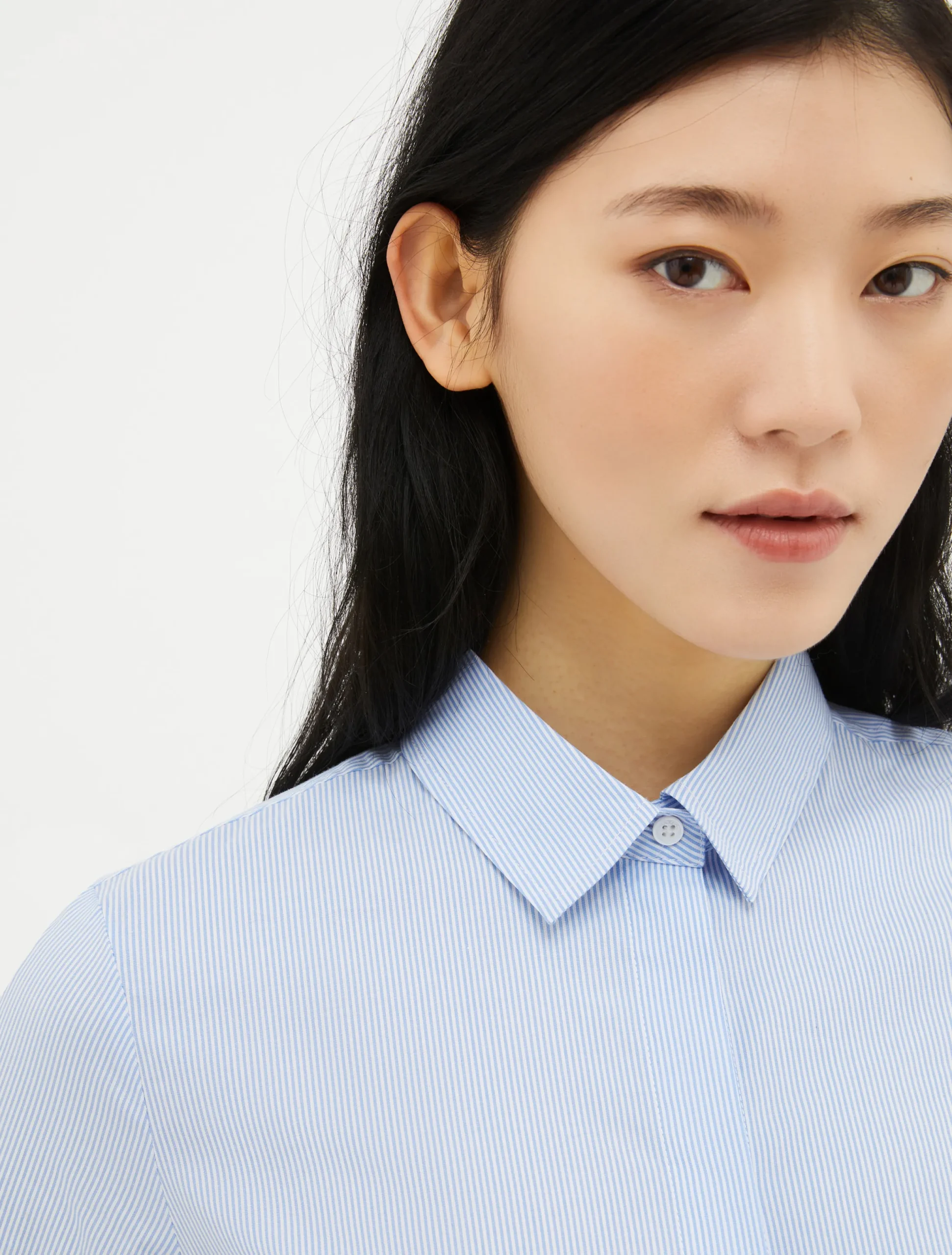 Slim-fit cotton poplin shirt