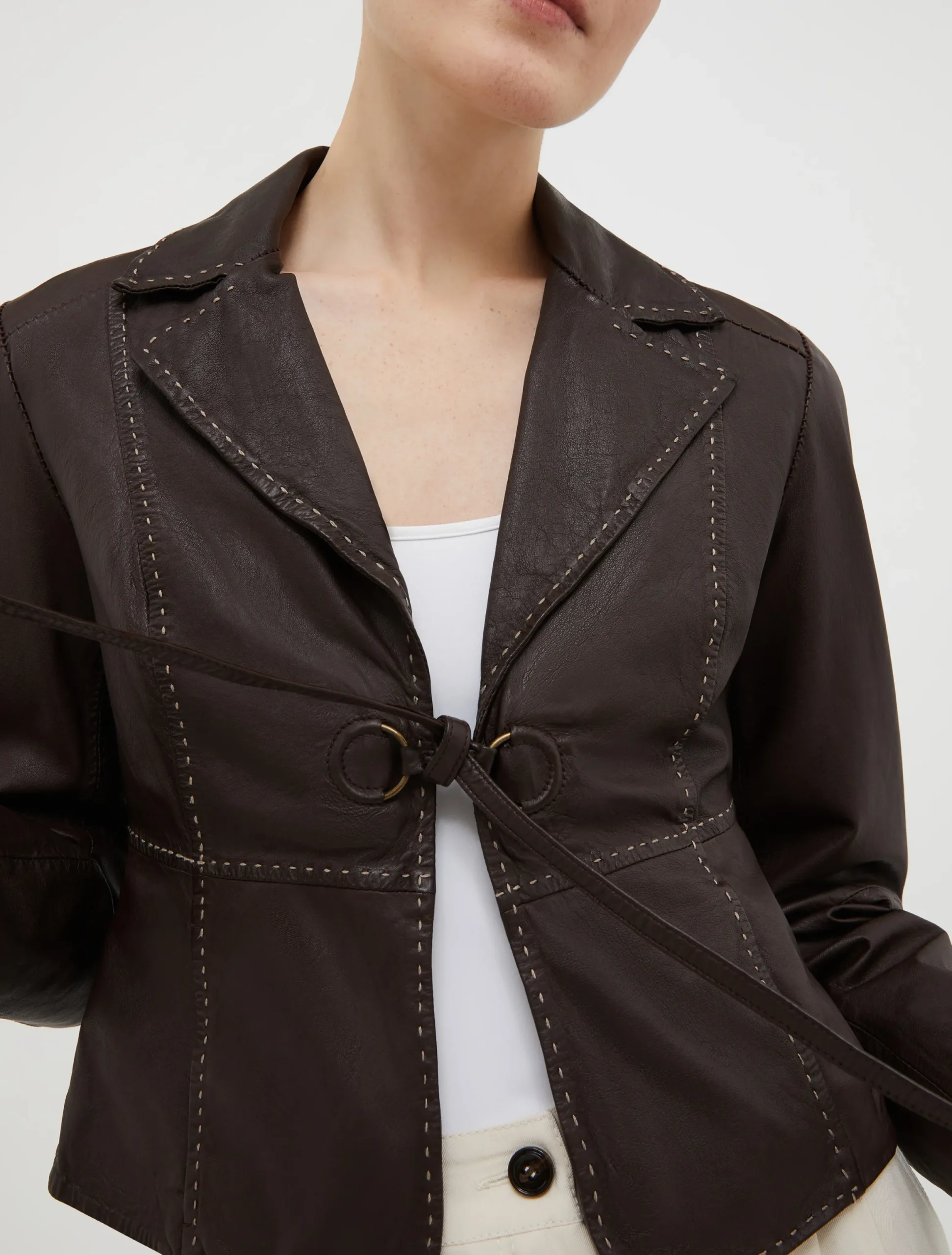 Slim-fit nappa-leather jacket