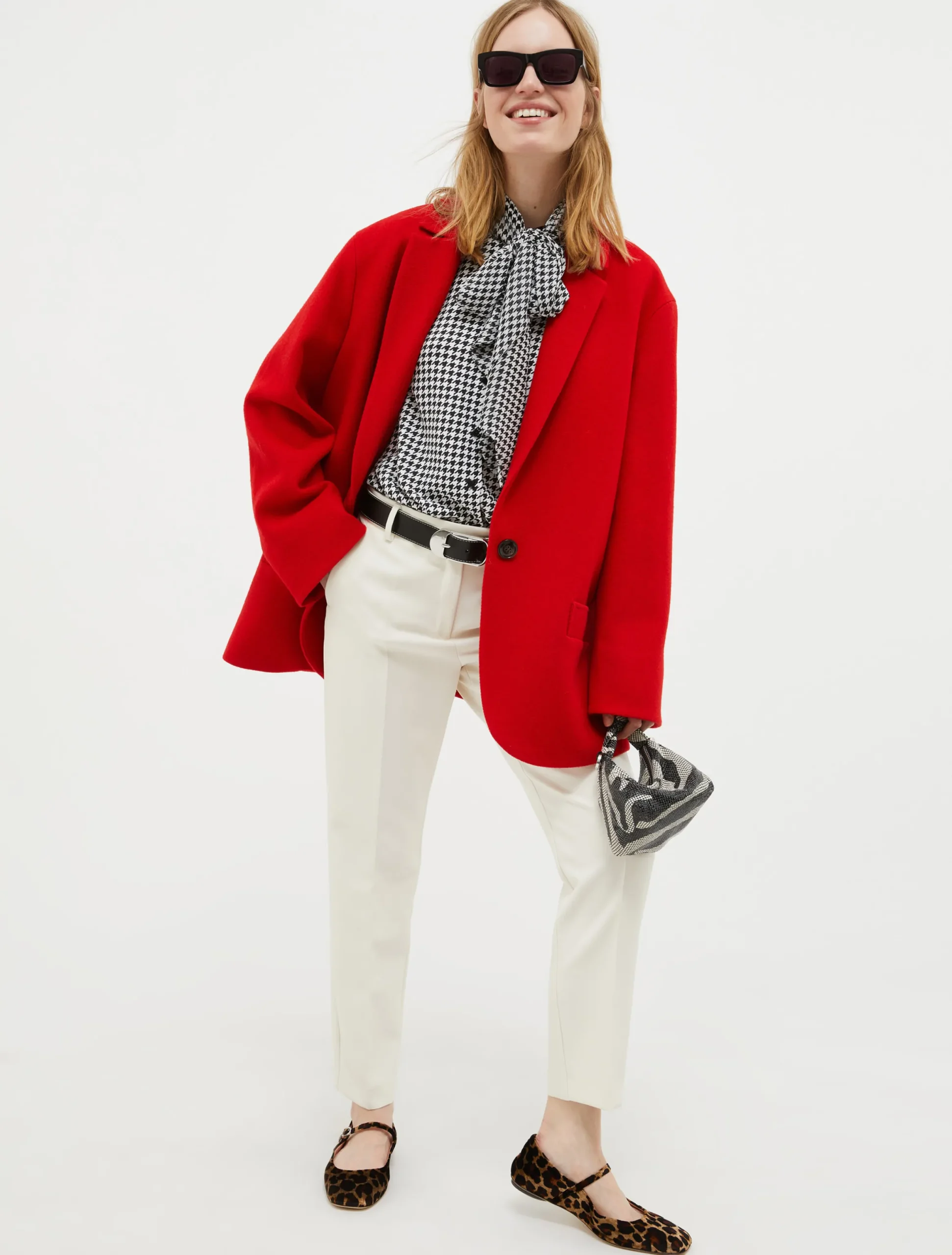 Slim-fit tapered trousers