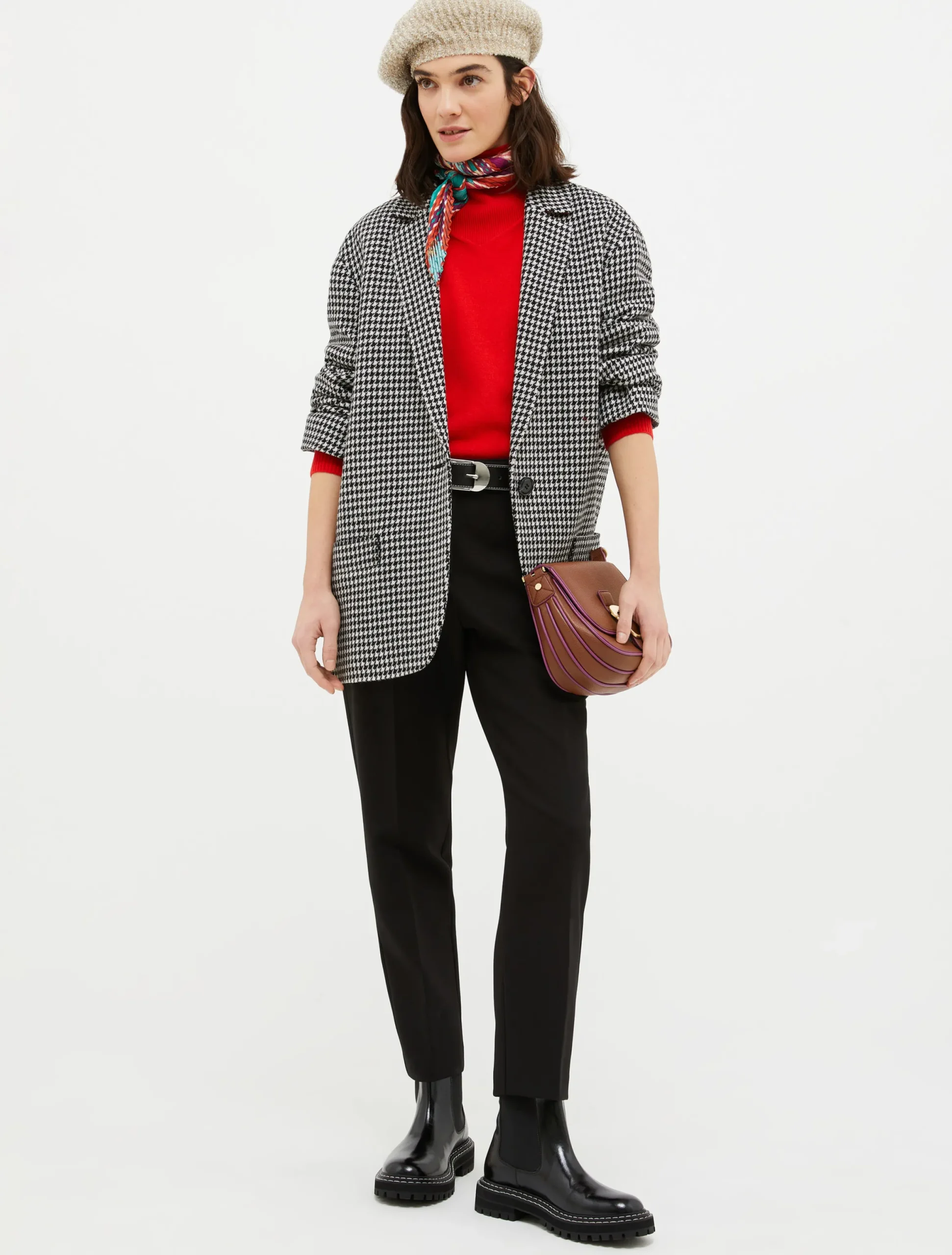 Slim-fit tapered trousers