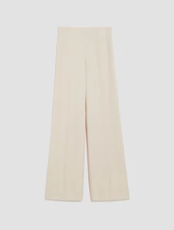 Straight-cut satin trousers