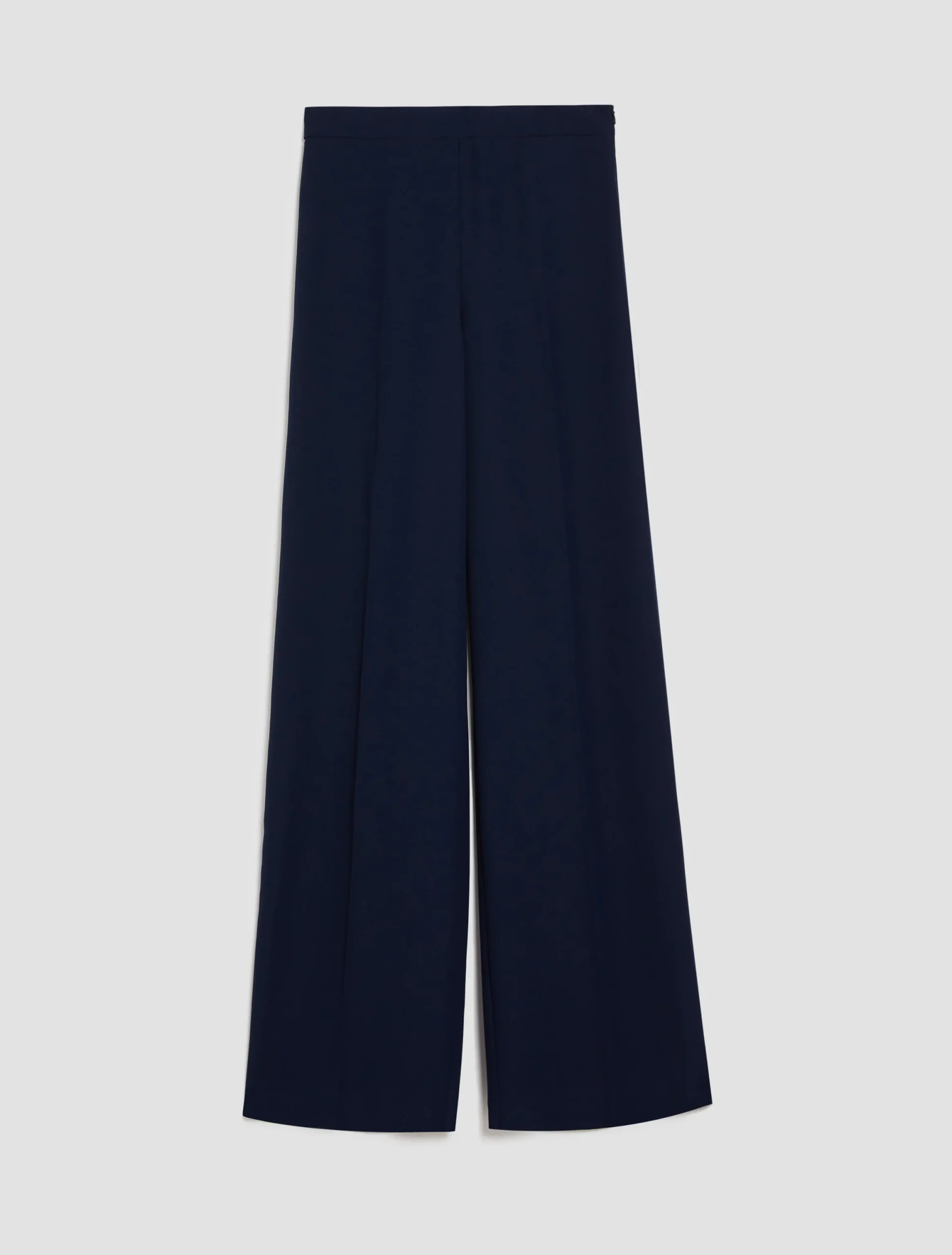 Straight-cut satin trousers