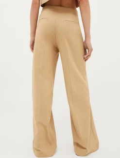 Straight-cut wide-leg trousers