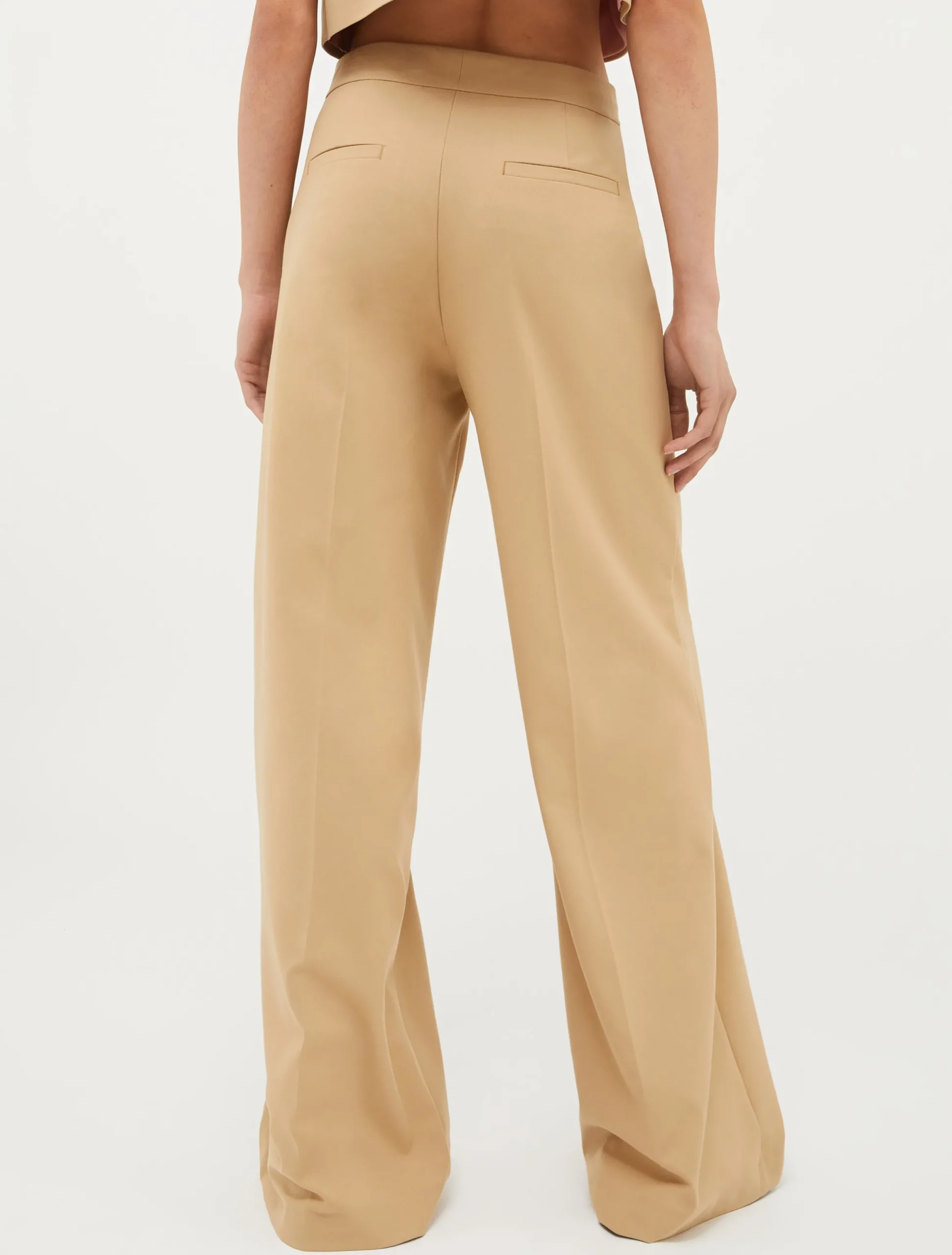 Straight-cut wide-leg trousers