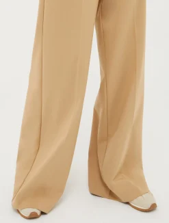 Straight-cut wide-leg trousers
