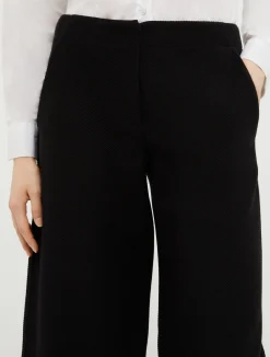 Straight-leg jersey-twill trousers