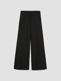 Straight-leg jersey-twill trousers