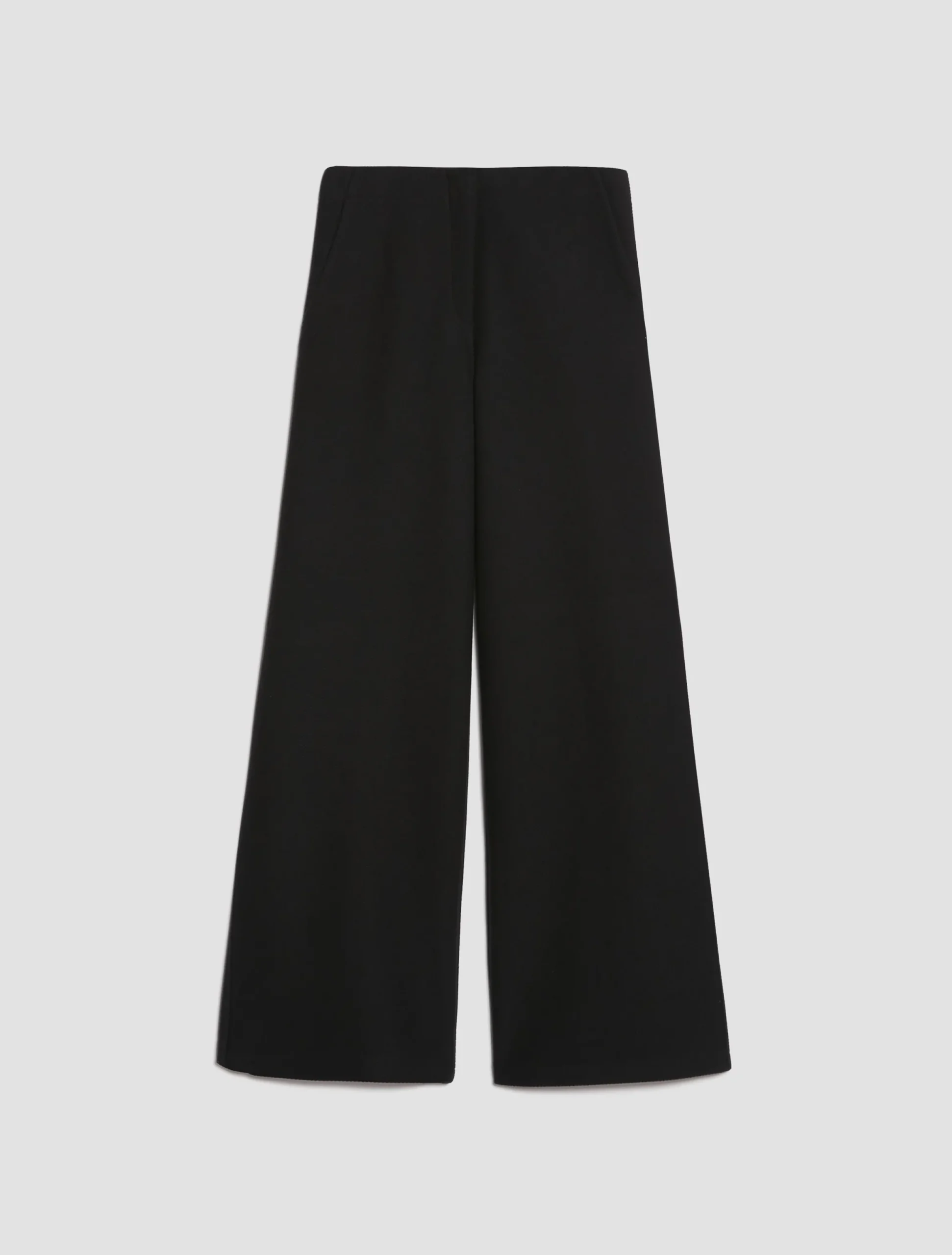 Straight-leg jersey-twill trousers