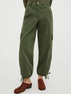 Stretch cotton drill drill cargo trousers