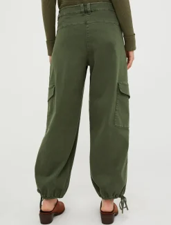 Stretch cotton drill drill cargo trousers