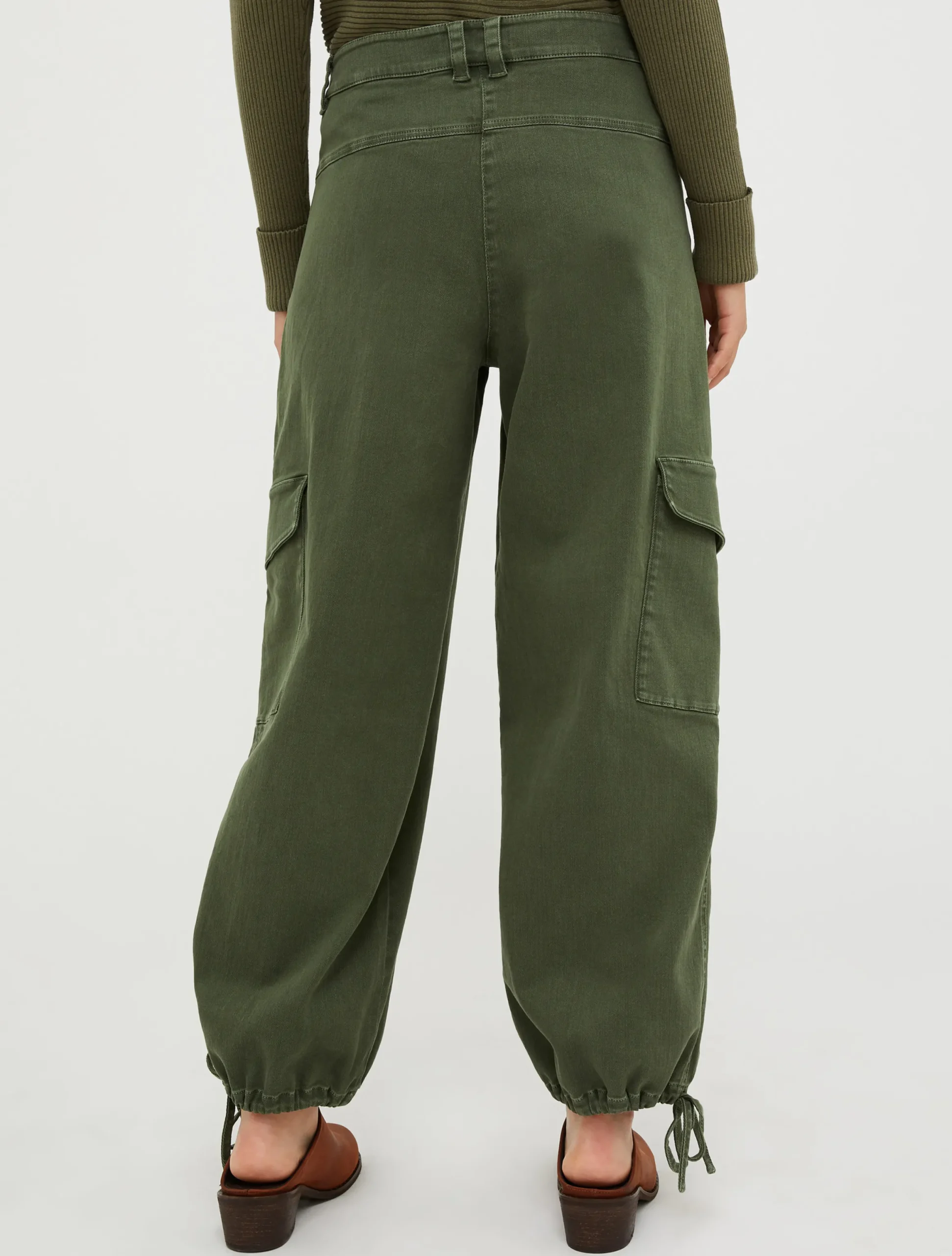 Stretch cotton drill drill cargo trousers