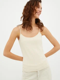 Stretch-jersey vest top