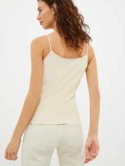 Stretch-jersey vest top