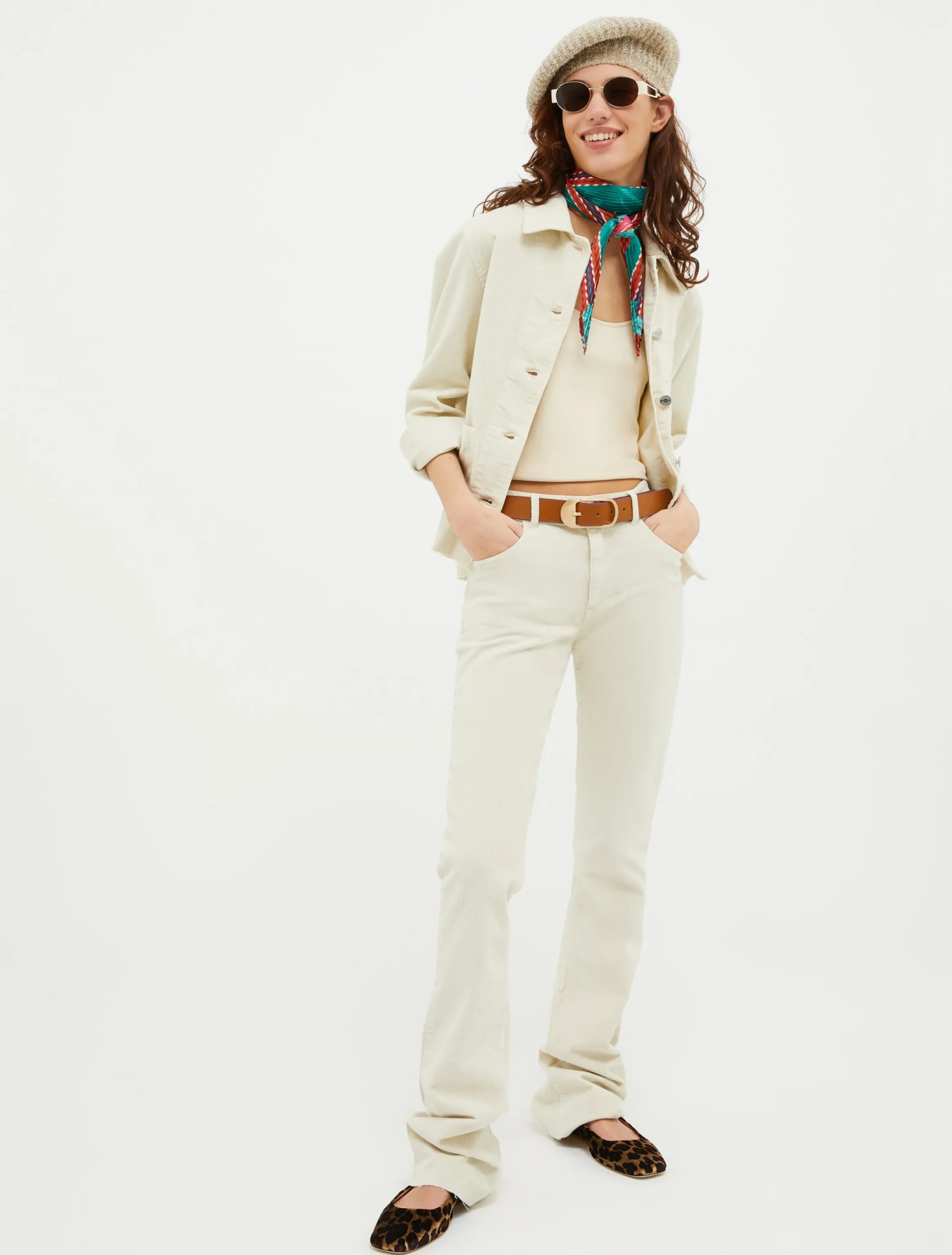 Stretch-jersey vest top