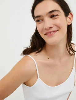 Stretch-jersey vest top