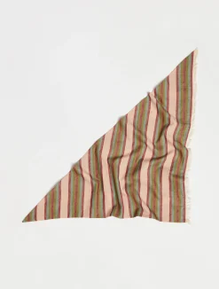 Striped cotton scarf