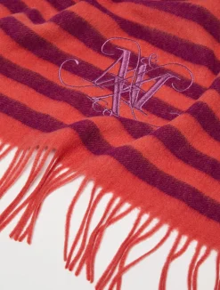 Striped wool stole