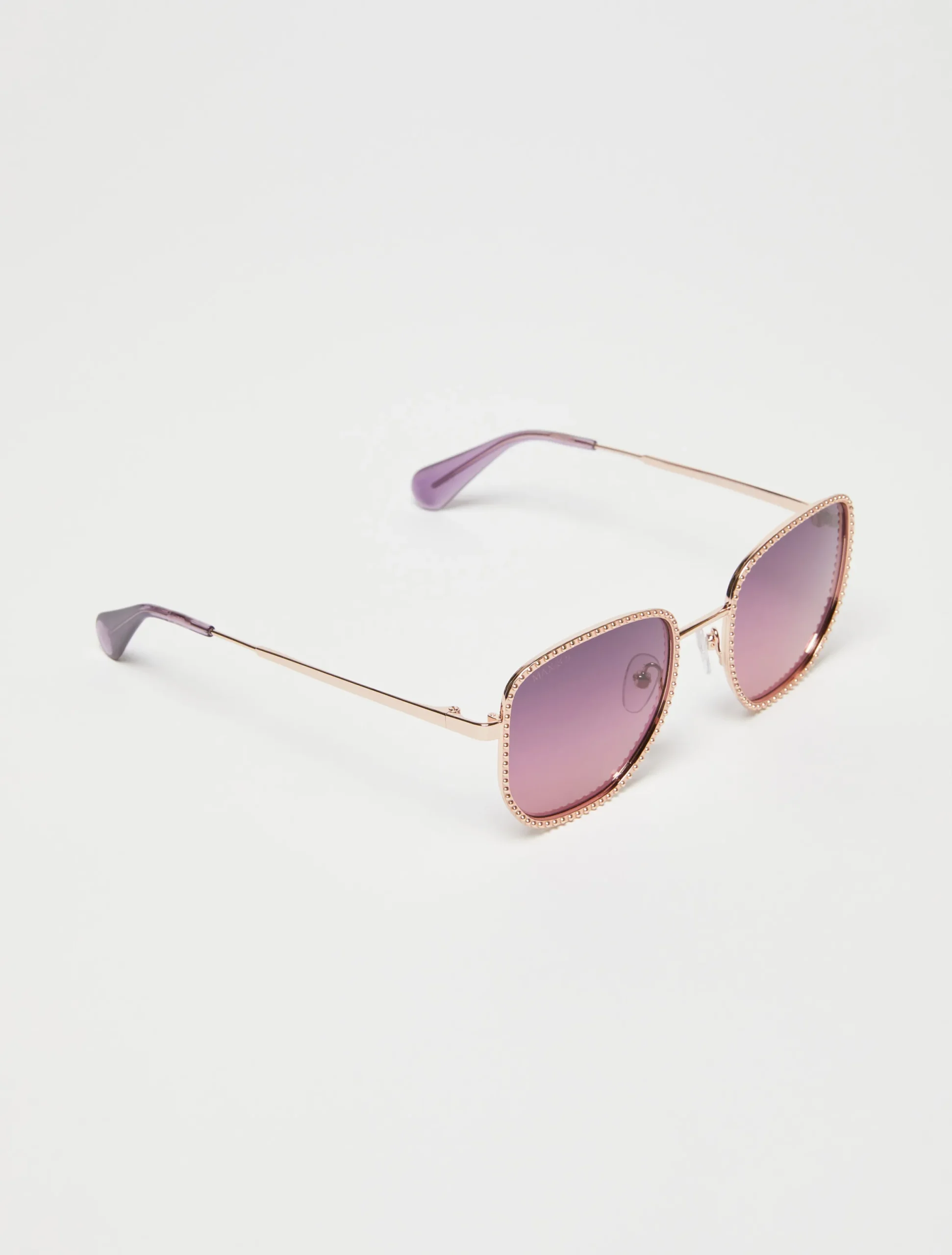 Studded metal square sunglasses