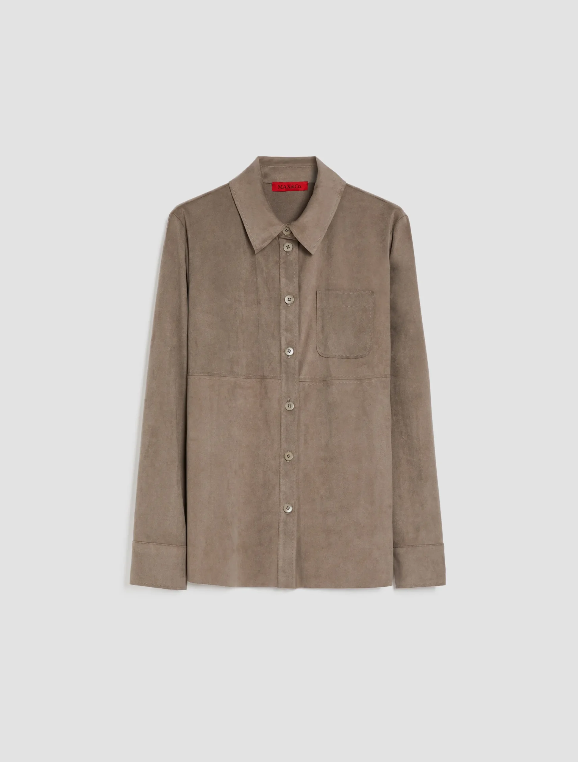 Suede-jersey shirt