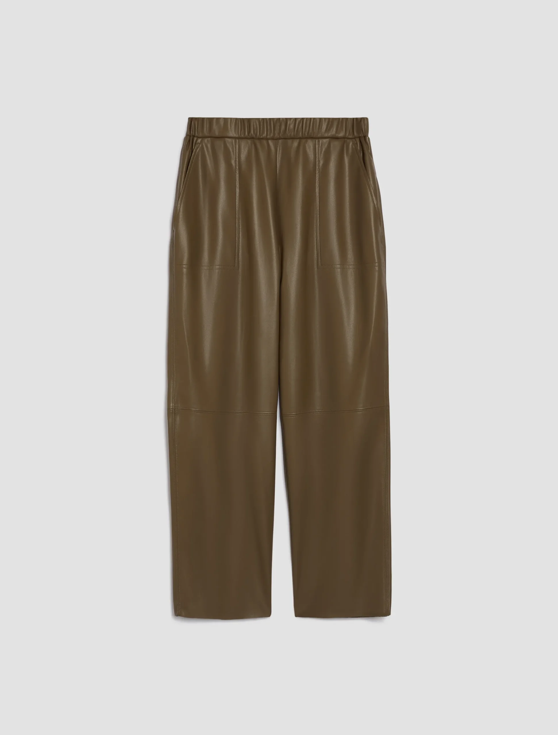 Tapered coated-jersey trousers