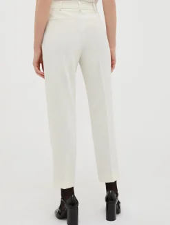 Tapered stretch-crepe trousers
