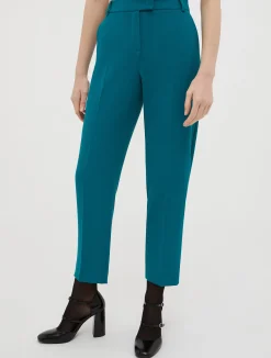 Tapered stretch-crepe trousers