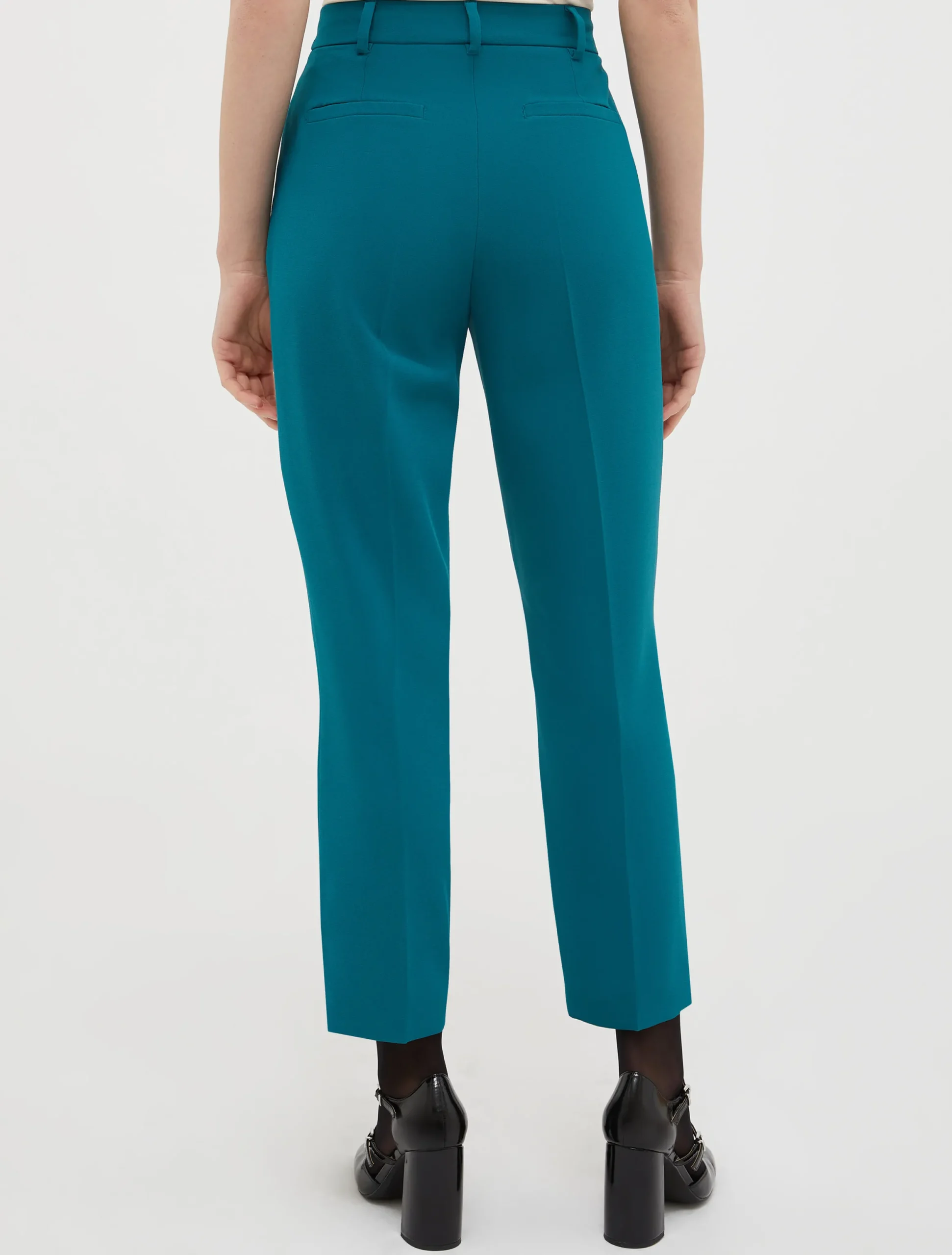 Tapered stretch-crepe trousers