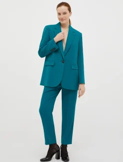 Tapered stretch-crepe trousers