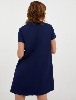 Textured stretch-jersey dress