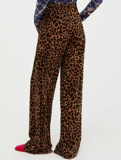 Textured velvet trousers