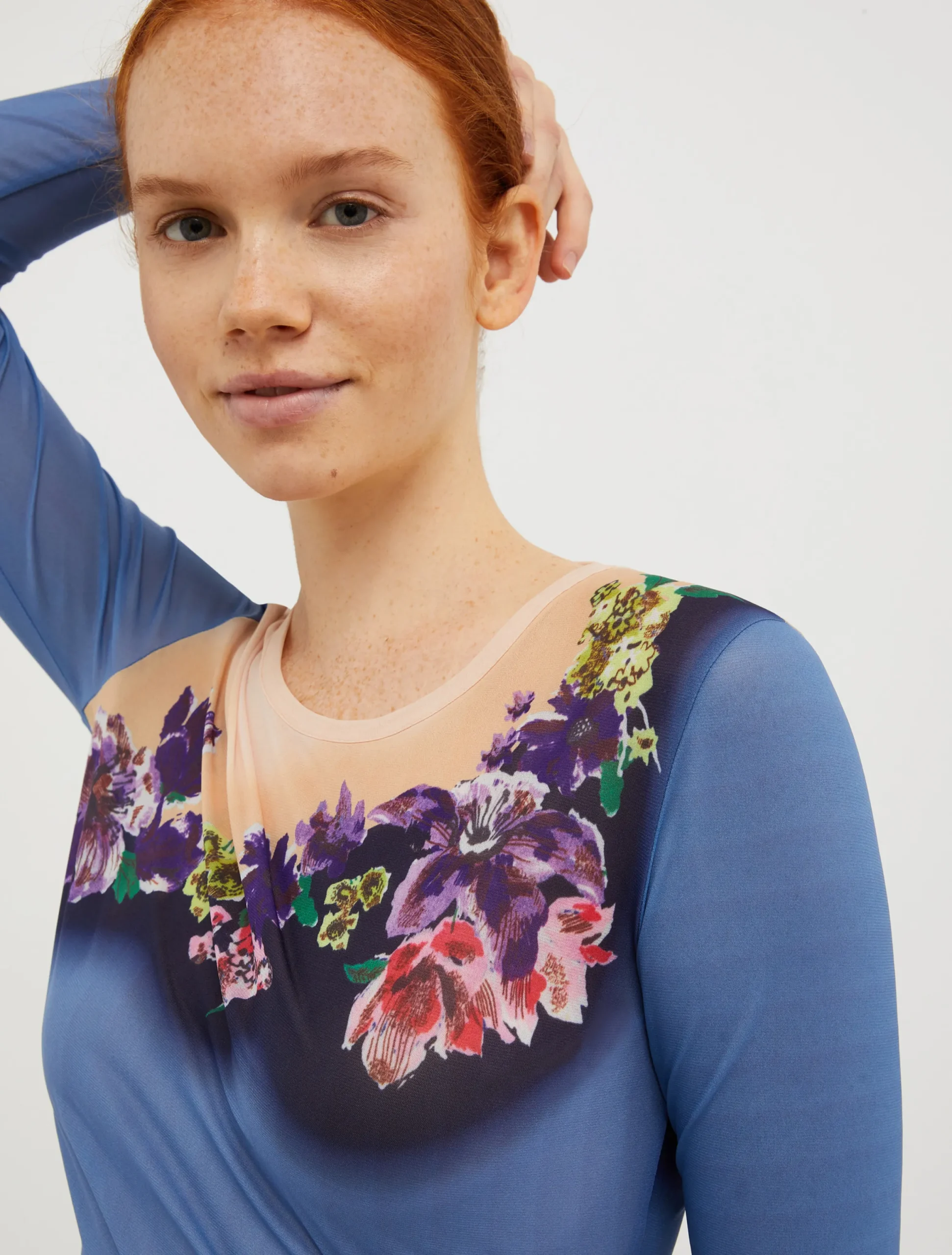 Tulle-jersey T-shirt