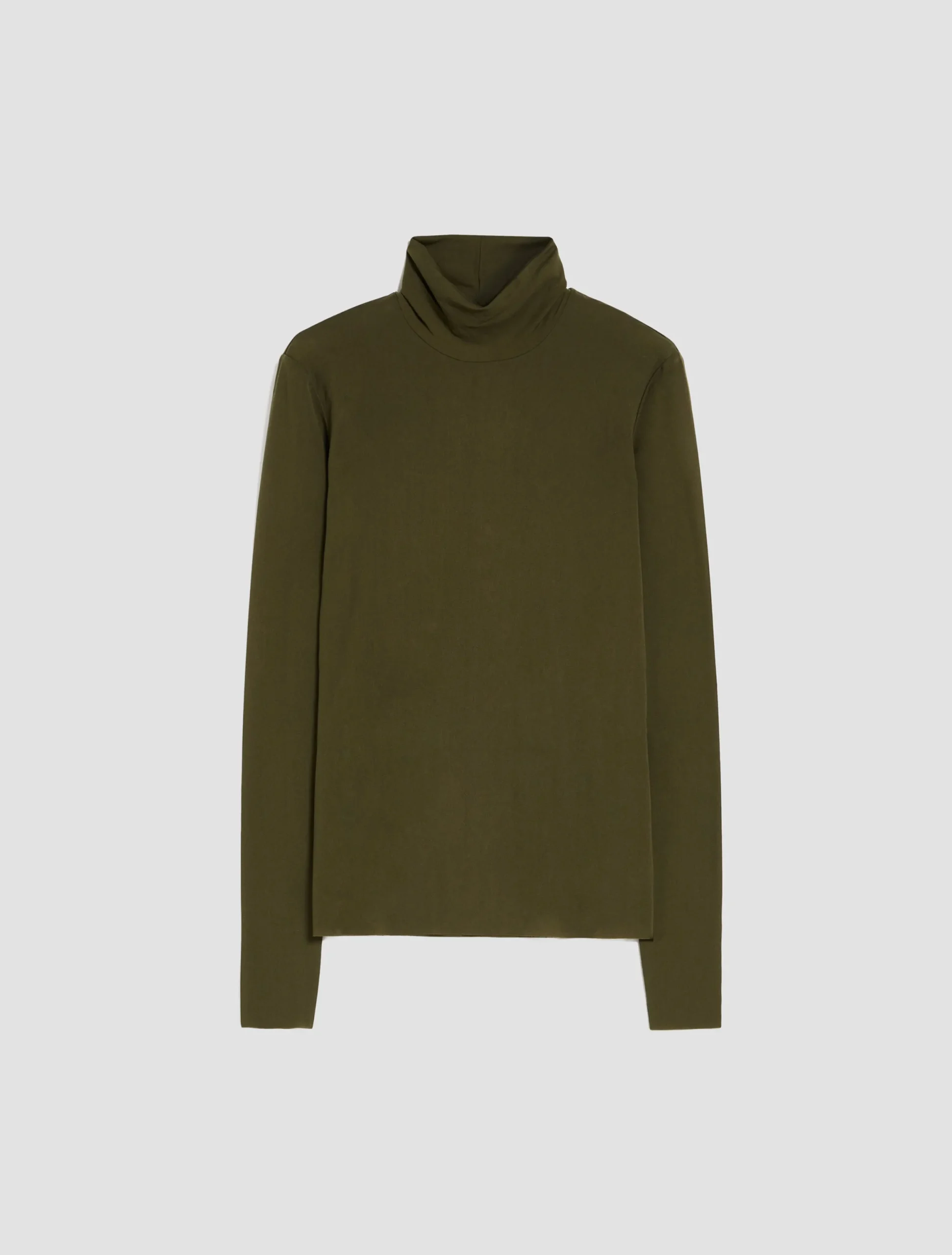 Turtleneck tulle-jersey top