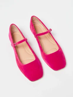 Velvet ballet flats