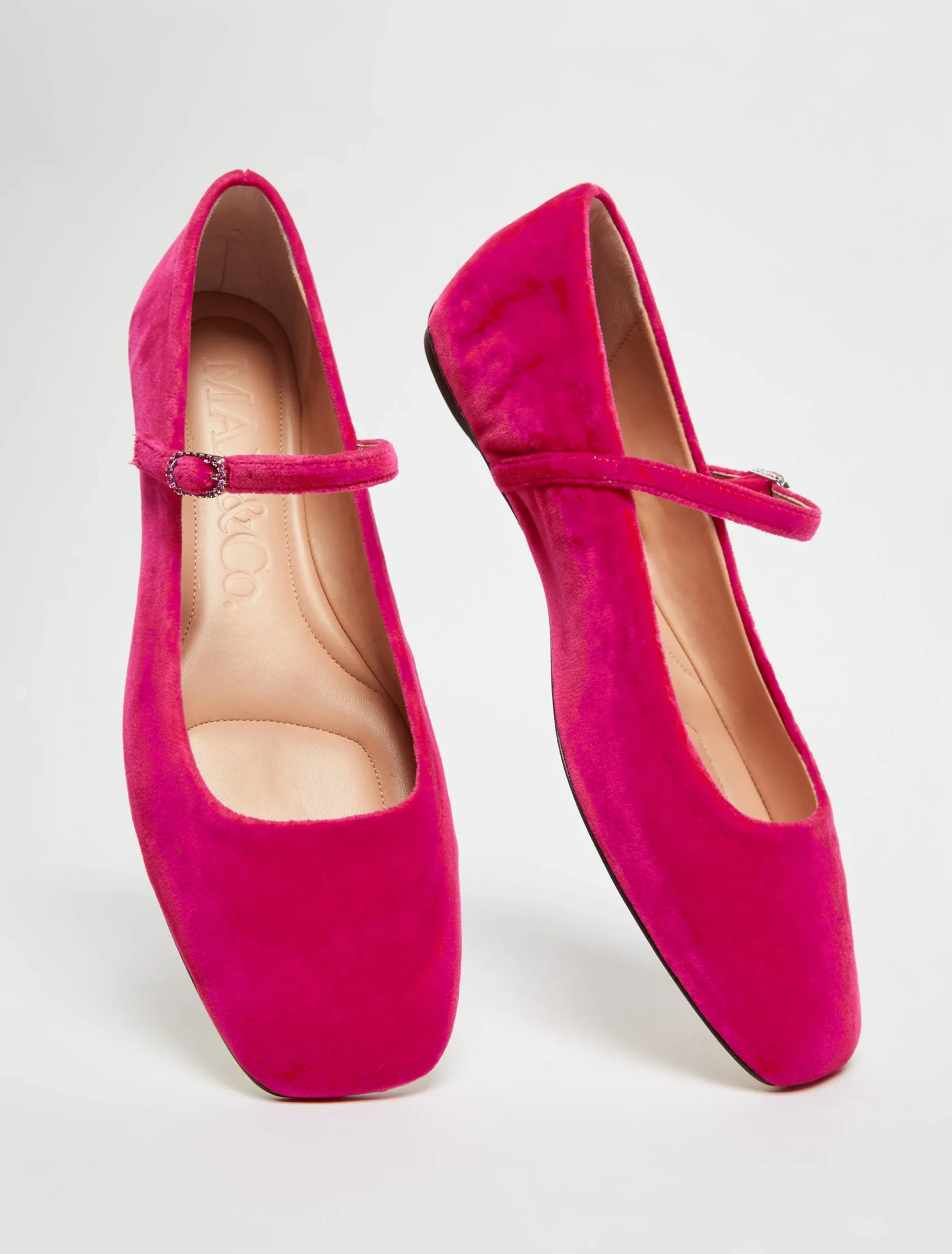 Velvet ballet flats