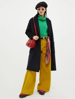 Velvet palazzo trousers