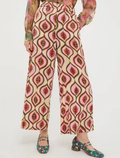 Wide satin culottes