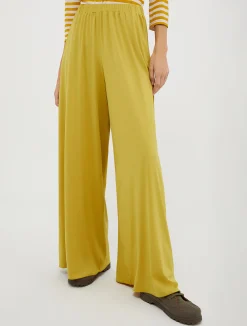 Wide-leg jersey trousers