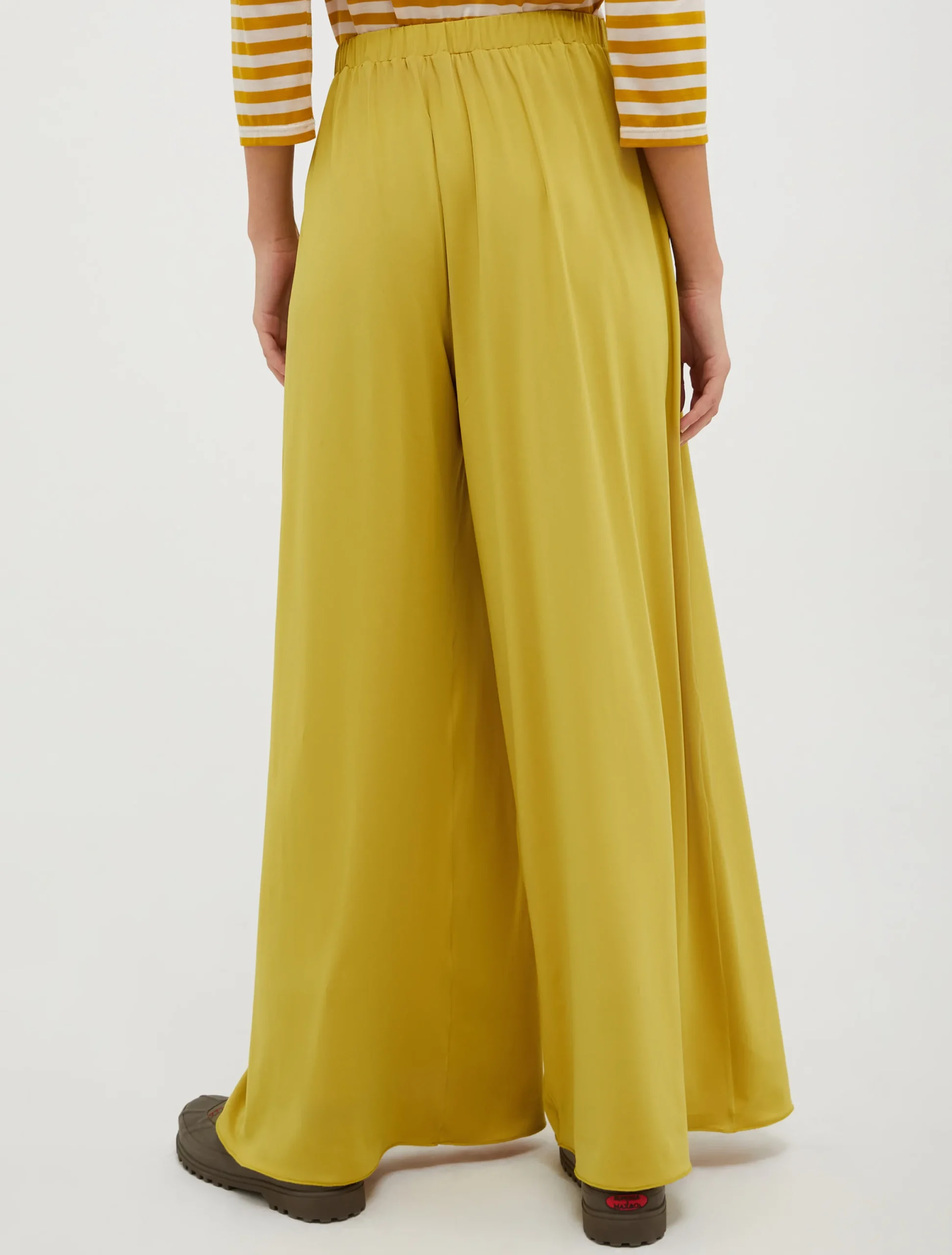 Wide-leg jersey trousers