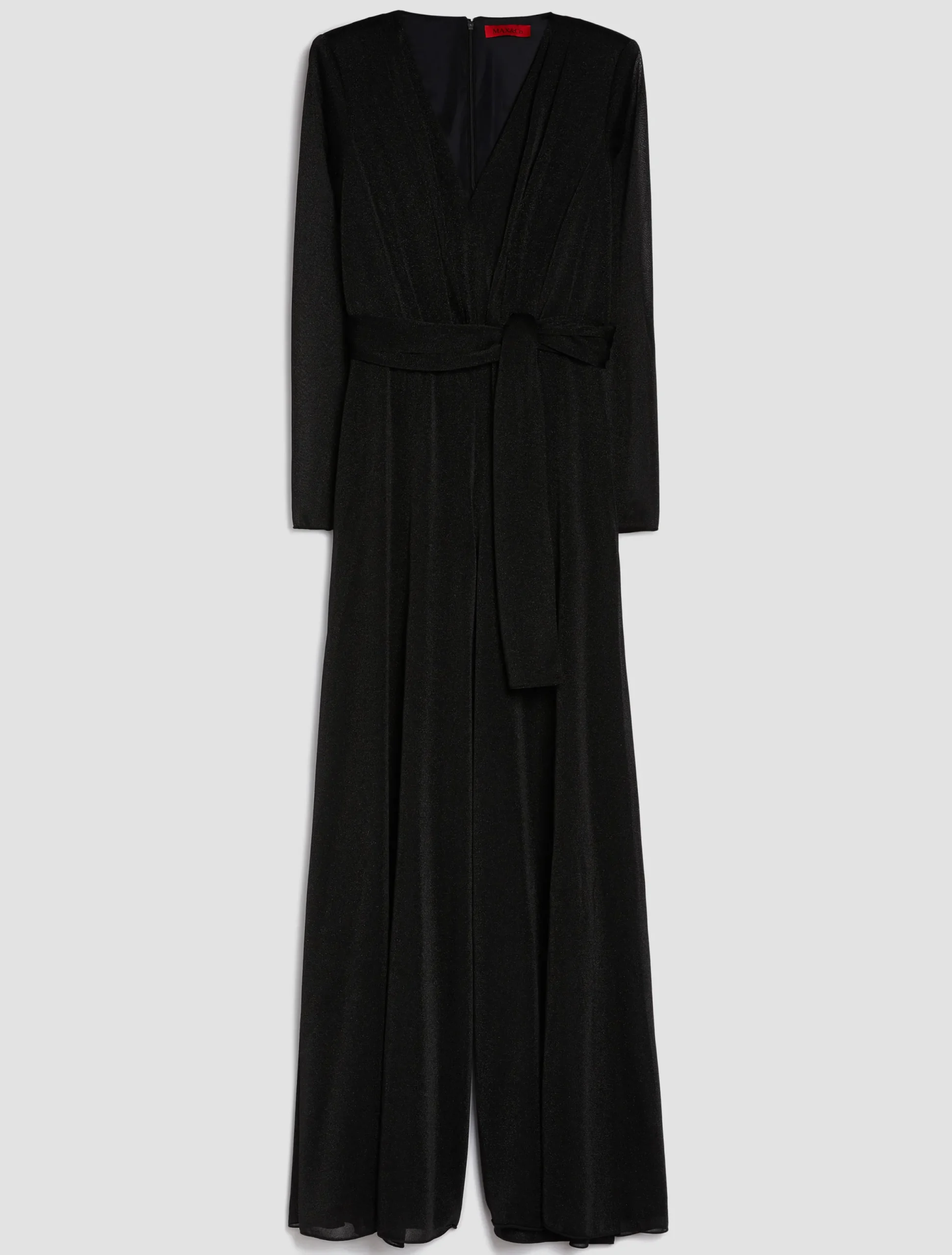 Wide-leg lurex-jersey jumpsuit